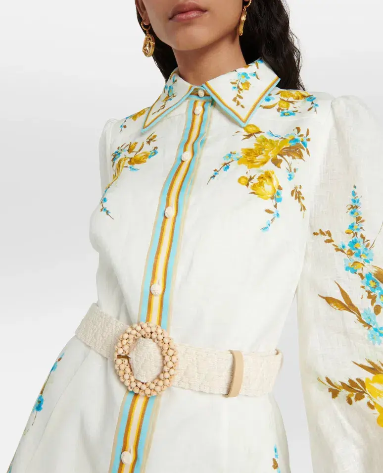 Zimmermann Halcyon Shirt Dress Floral Size 1 / AU 10 - Image 2