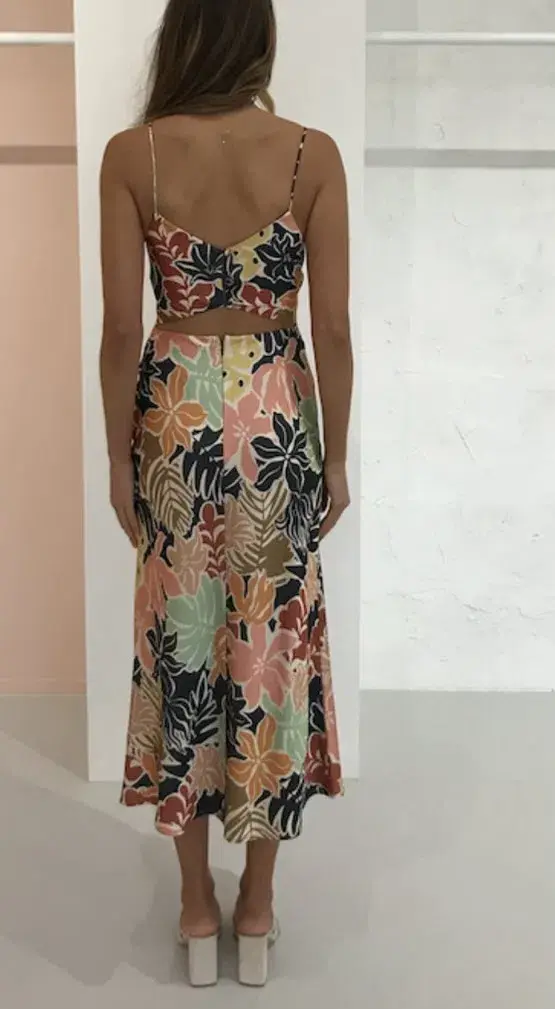 Bec & Bridge Babelini Midi Dress Multi Size 6 - Image 3
