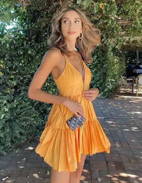Sheike Tessa Mini Dress Orange Size 8 - Image 4