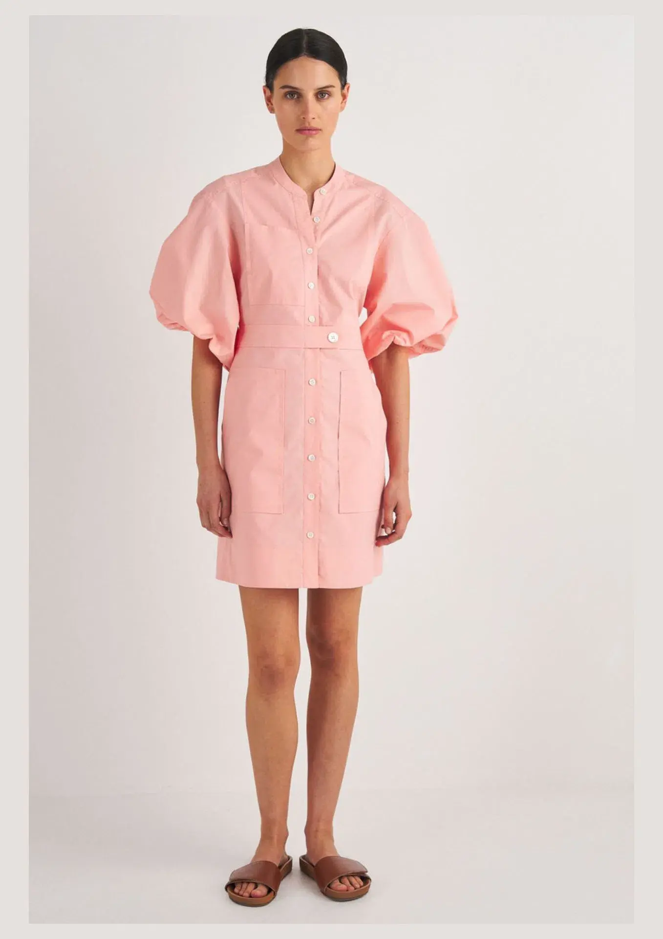 Oroton Short Utility Dress in Primrose Size 8 - Image 1