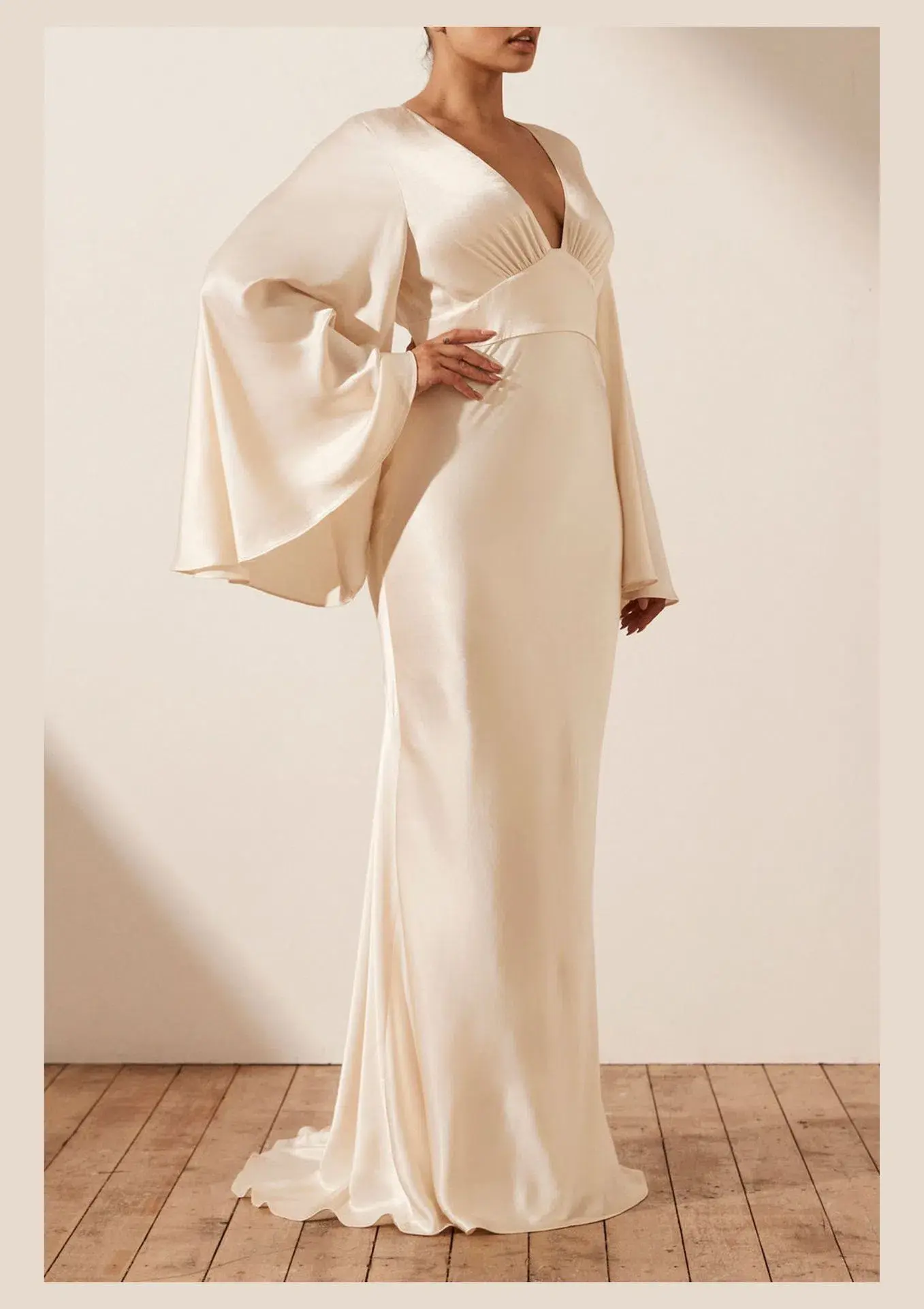Shona Joy La Lune Backless Maxi Dress in Cream Size 12 - Image 3