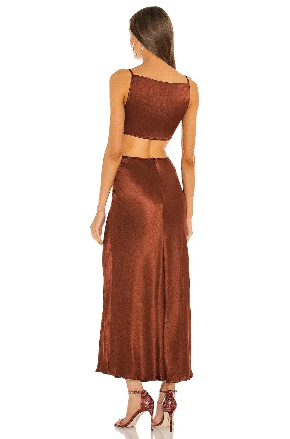 Bec & Bridge Camila Cut Out Dress Brown Size 8 - Image 2