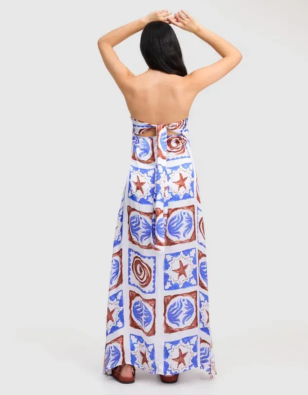 Roame Ach Tiles Maxi Dress Print Size 3/AU 12 - Image 2