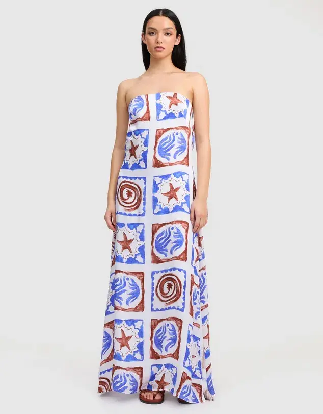 Roame Ach Tiles Maxi Dress Print Size 3/AU 12 - Image 1