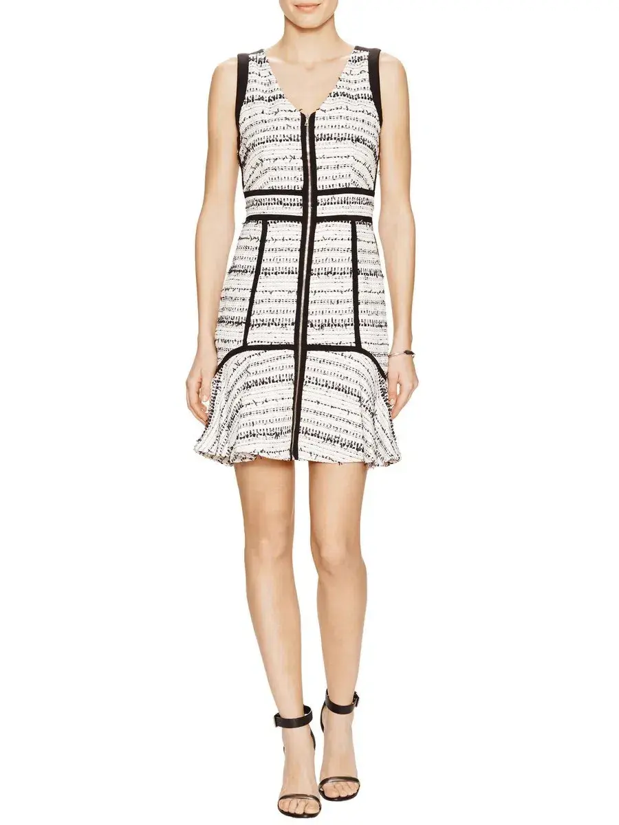 Rebecca Taylor Raffia Dress White Multi Size 8 - Image 1