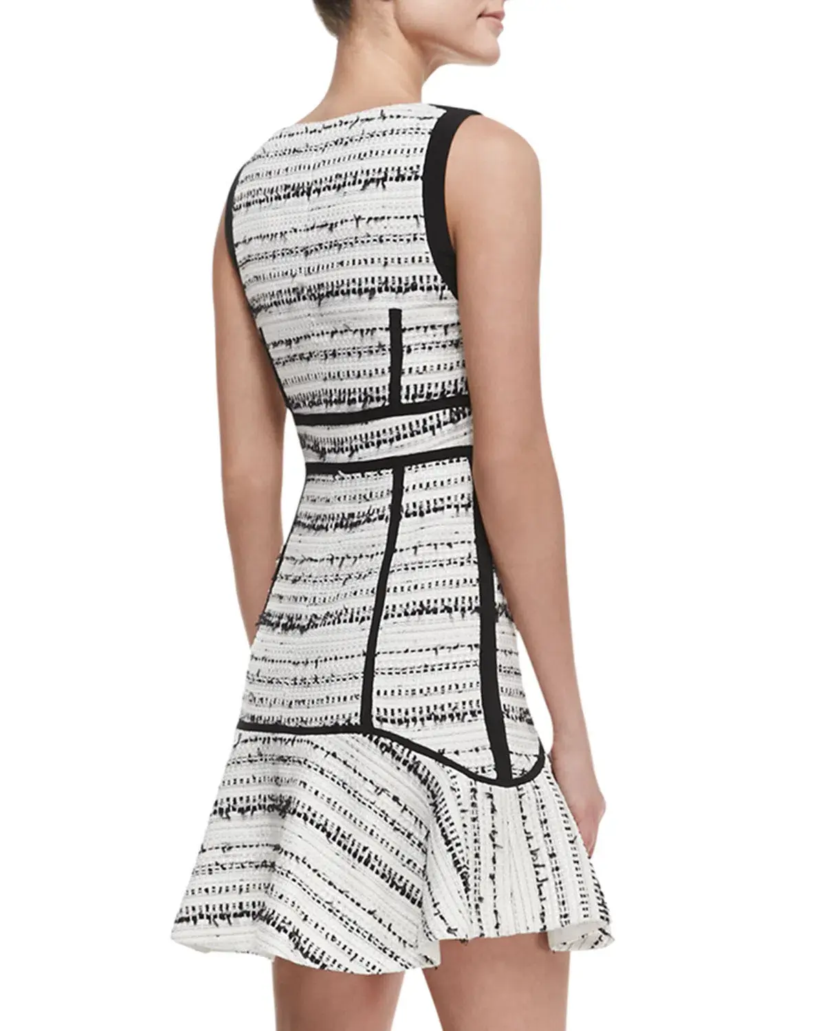 Rebecca Taylor Raffia Dress White Multi Size 8 - Image 2