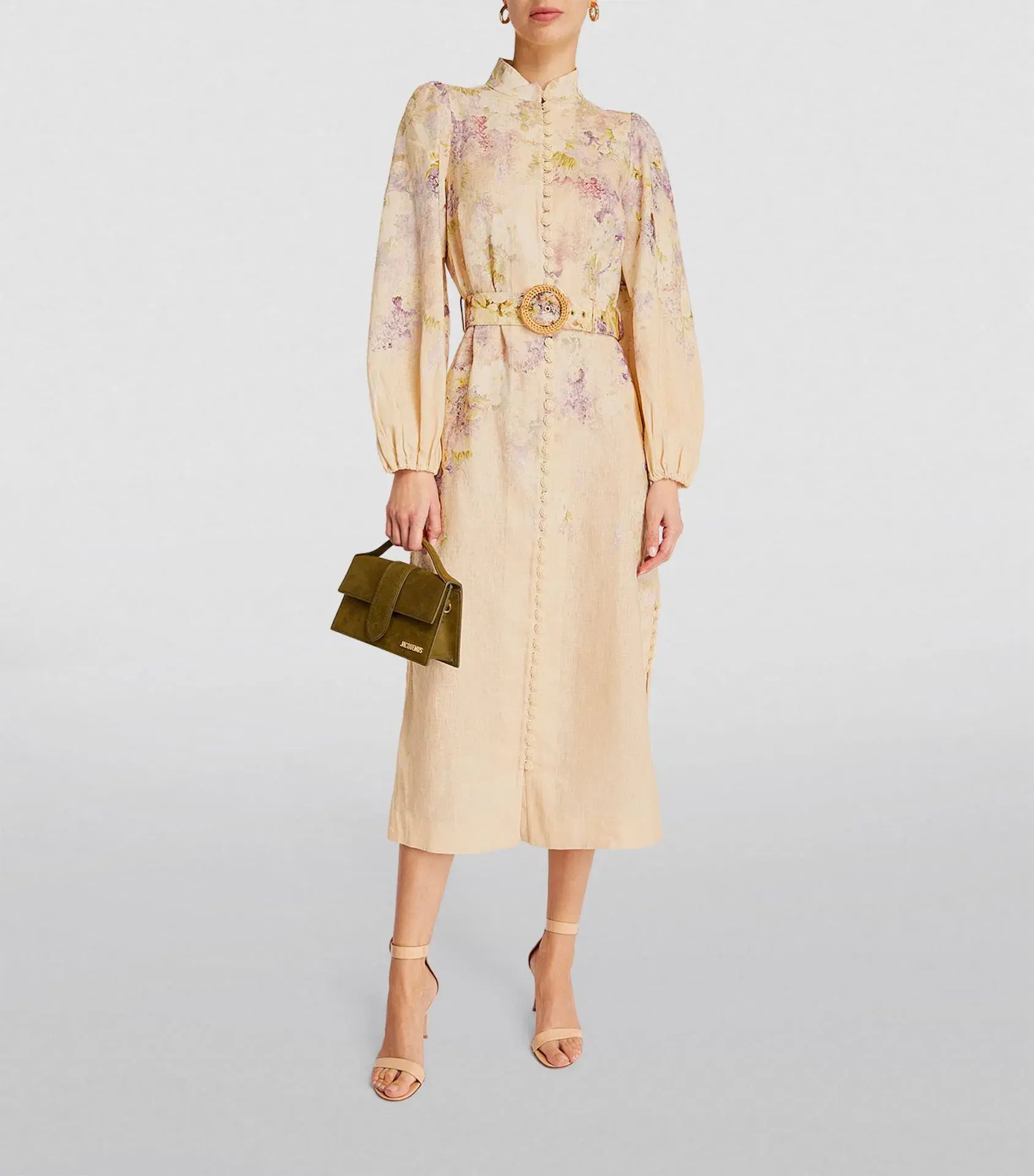 Zimmermann Lyrical Buttoned Midi Dress Floral Size 2/ AU 12  - Image 1