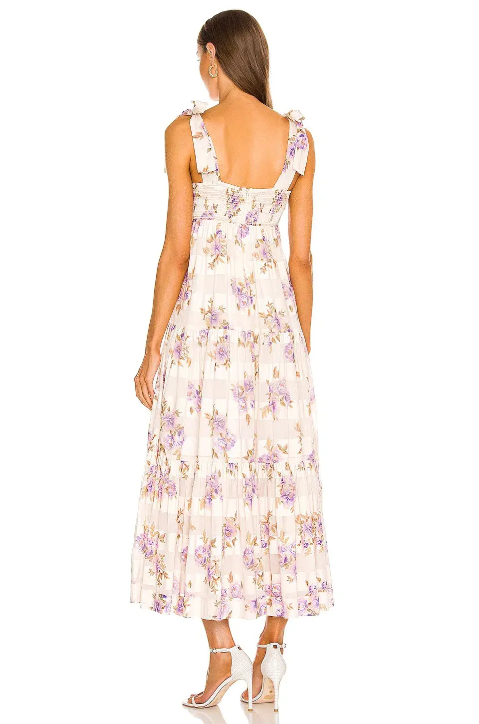 Zimmermann Rosa Striped Picnic Dress Lilac Size 0/AU 8 - Image 3