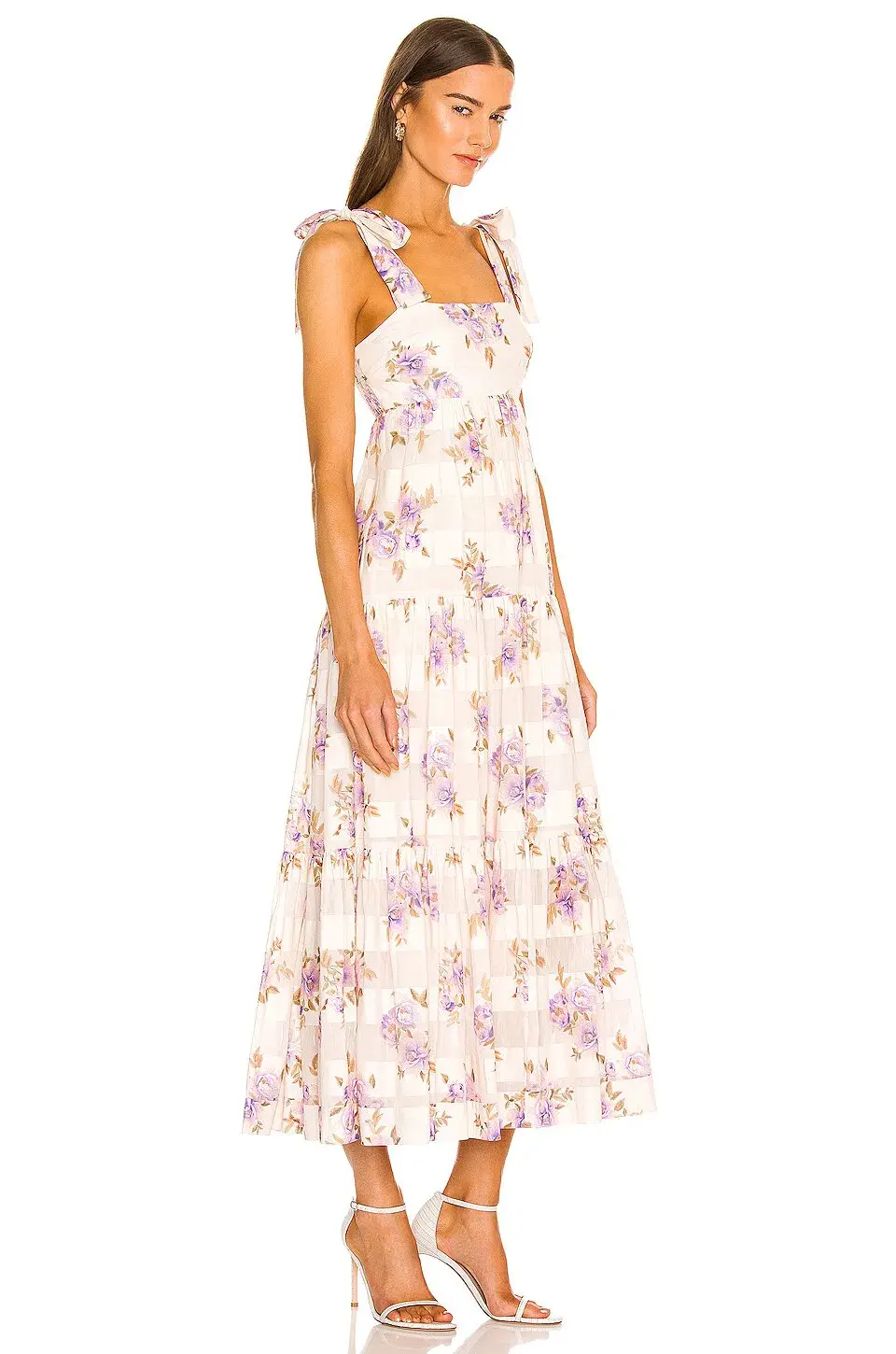 Zimmermann Rosa Striped Picnic Dress Lilac Size 0/AU 8 - Image 2