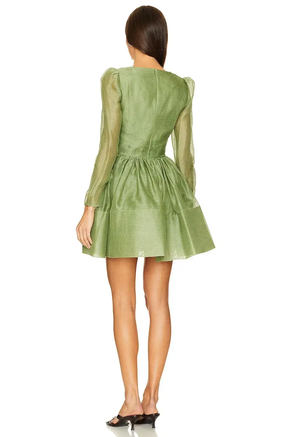 Zimmermann Lyrical Cross Over Mini Dress Green Size 0 /Au 8 - Image 3