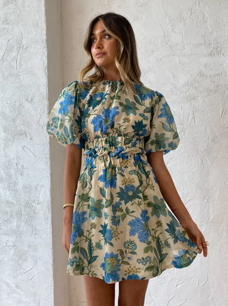 Sir the Label Celia Open Back Mini Dress In Marguerite Print Size 2/10 - Image 4
