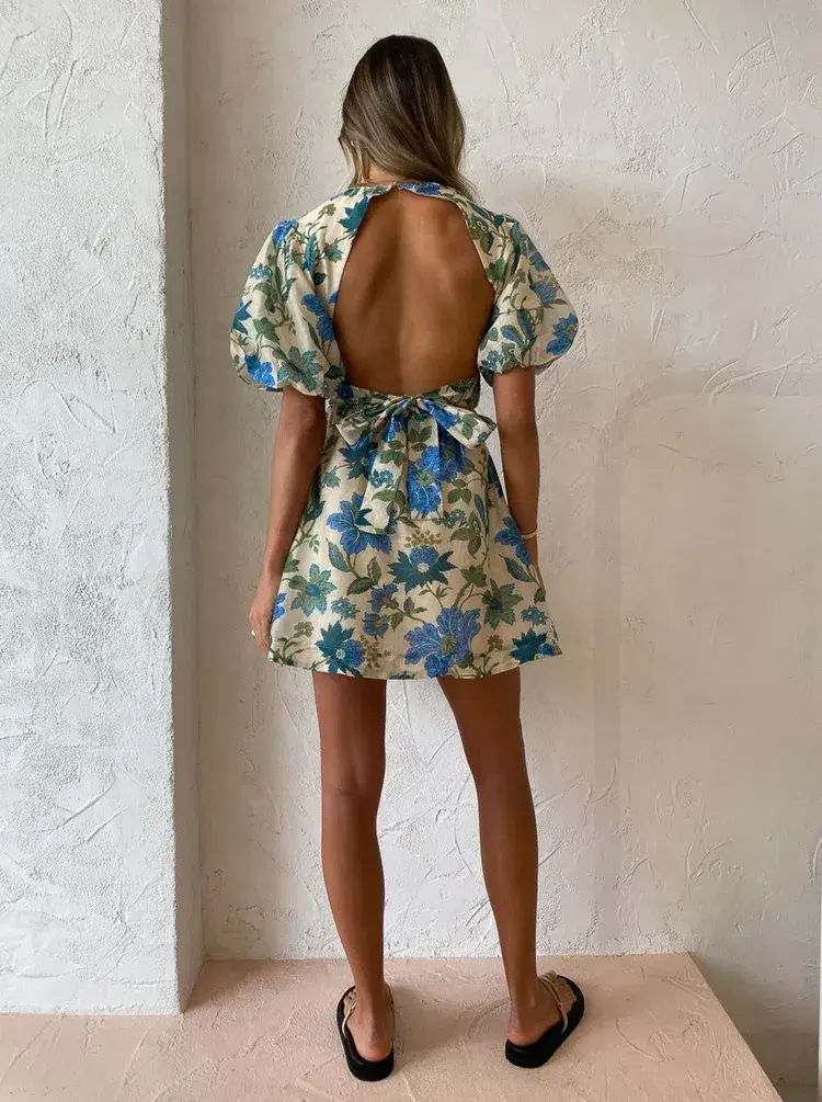 Sir the Label Celia Open Back Mini Dress In Marguerite Print Size 2/10 - Image 5