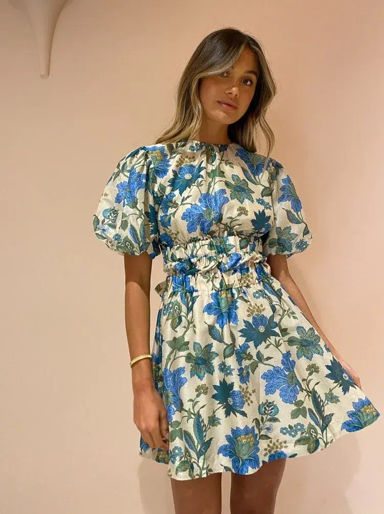 Sir the Label Celia Open Back Mini Dress In Marguerite Print Size 2/10 - Image 2