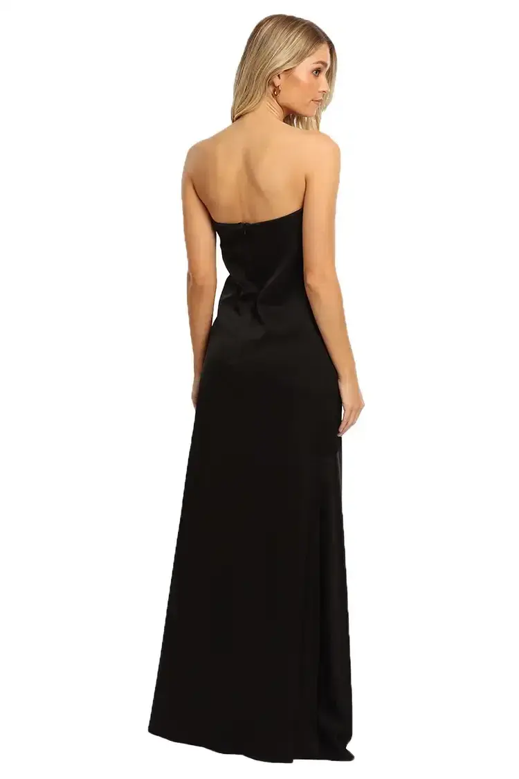 Camilla and Marc Strapless Akane Gown in Black Size 12 for rent on The Volte - main image