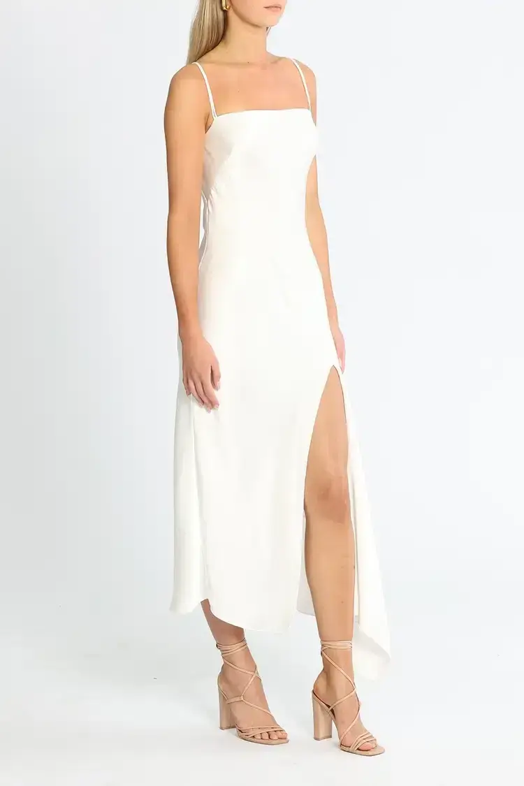 Camilla and Marc Acacia Square Neck Dress in Ivory Size 6 for rent on The Volte - main image