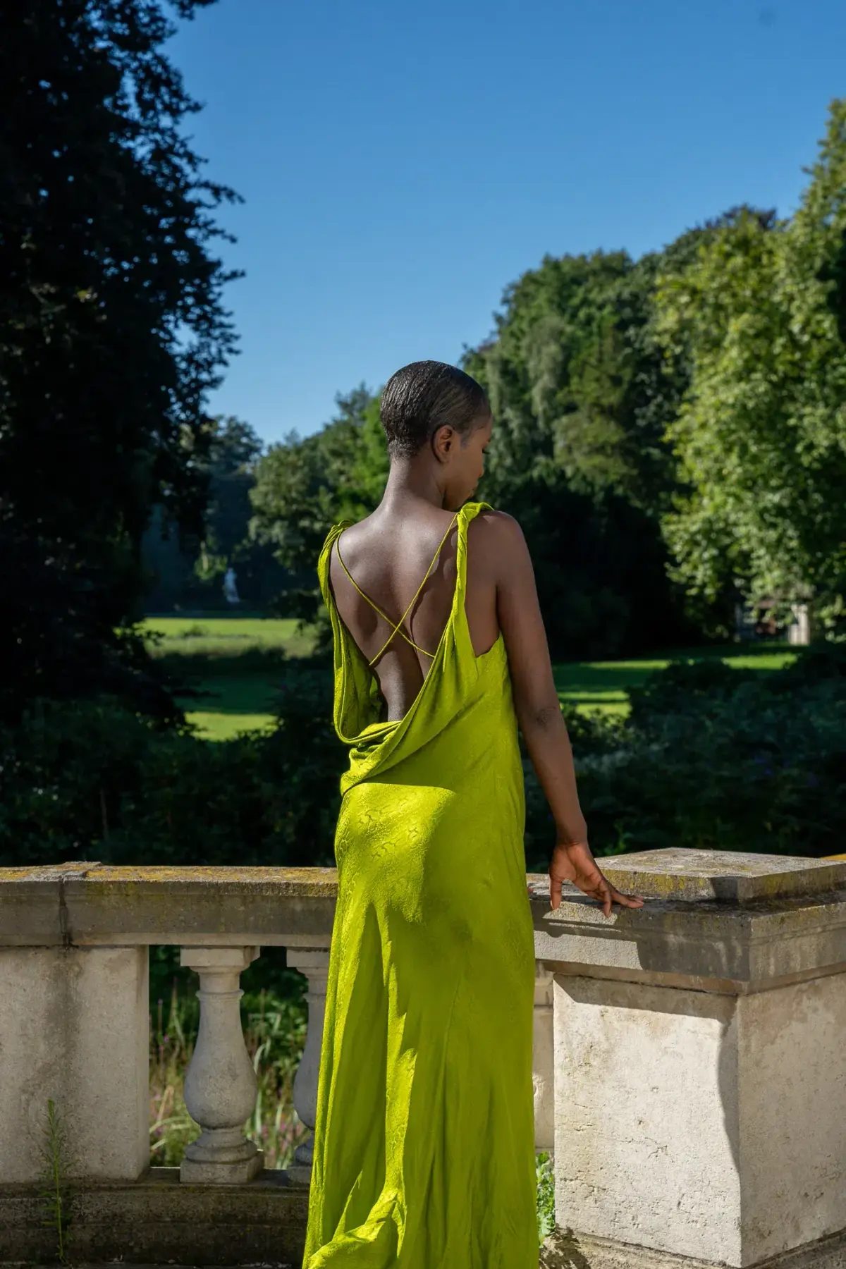 Rat & Boa Navarra Dress Lime Green Size M/AU 10 - Image 4