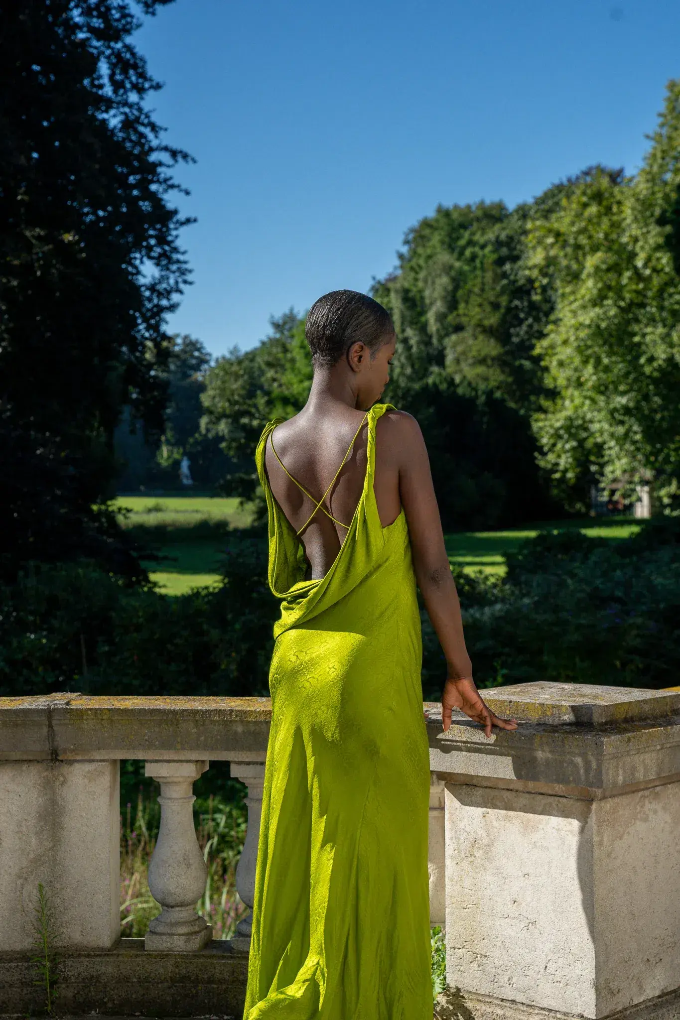 Rat & Boa Navarra Dress Lime Green Size M/AU 10 - Image 4