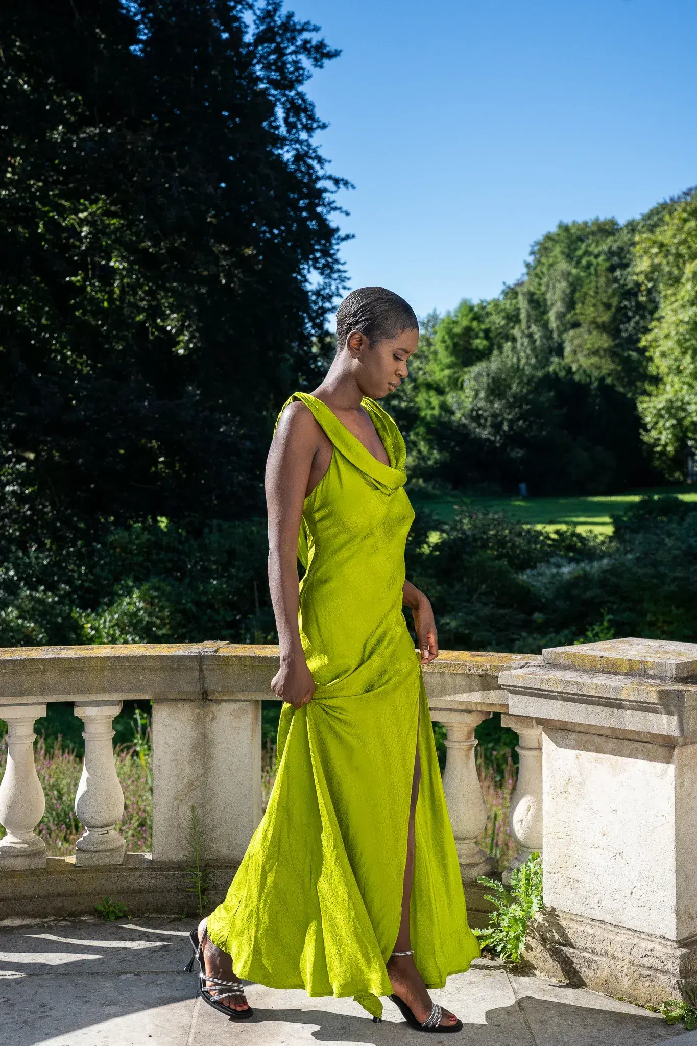 Rat & Boa Navarra Dress Lime Green Size M/AU 10 - Image 3