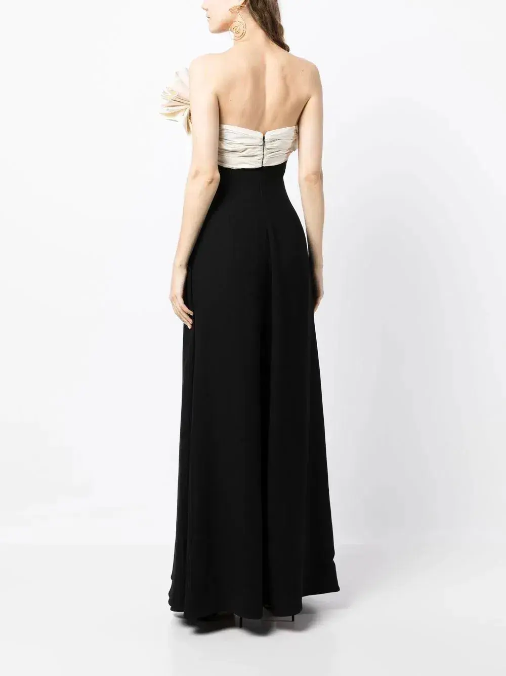 Rachel Gilbert Lavina Floor Length Gown Dress Black Size AU 8 - Image 4
