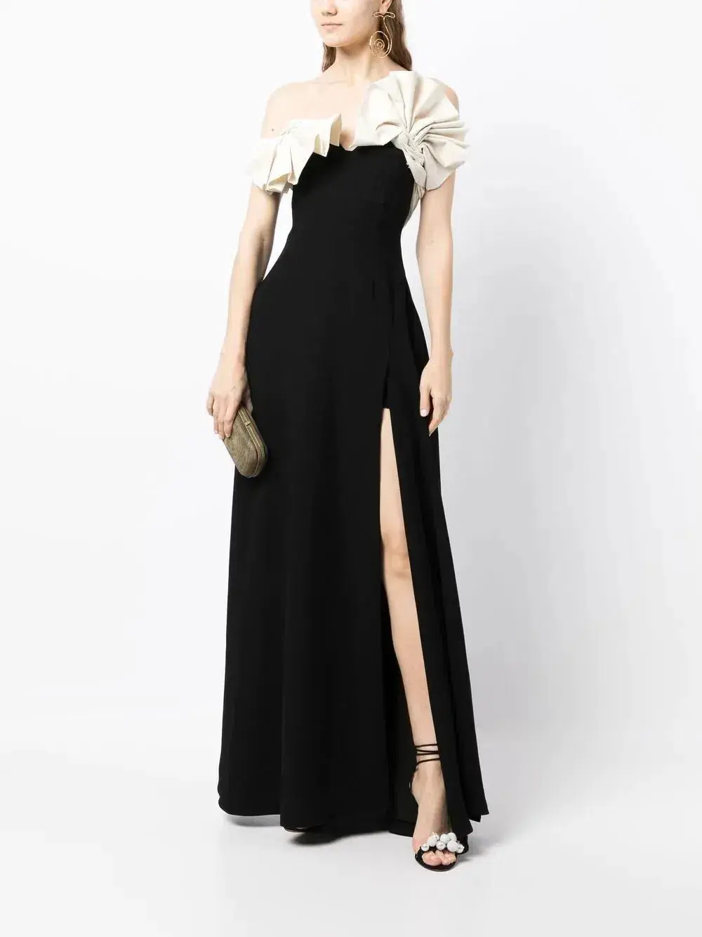 Rachel Gilbert Lavina Floor Length Gown Dress Black Size AU 8 - Image 2