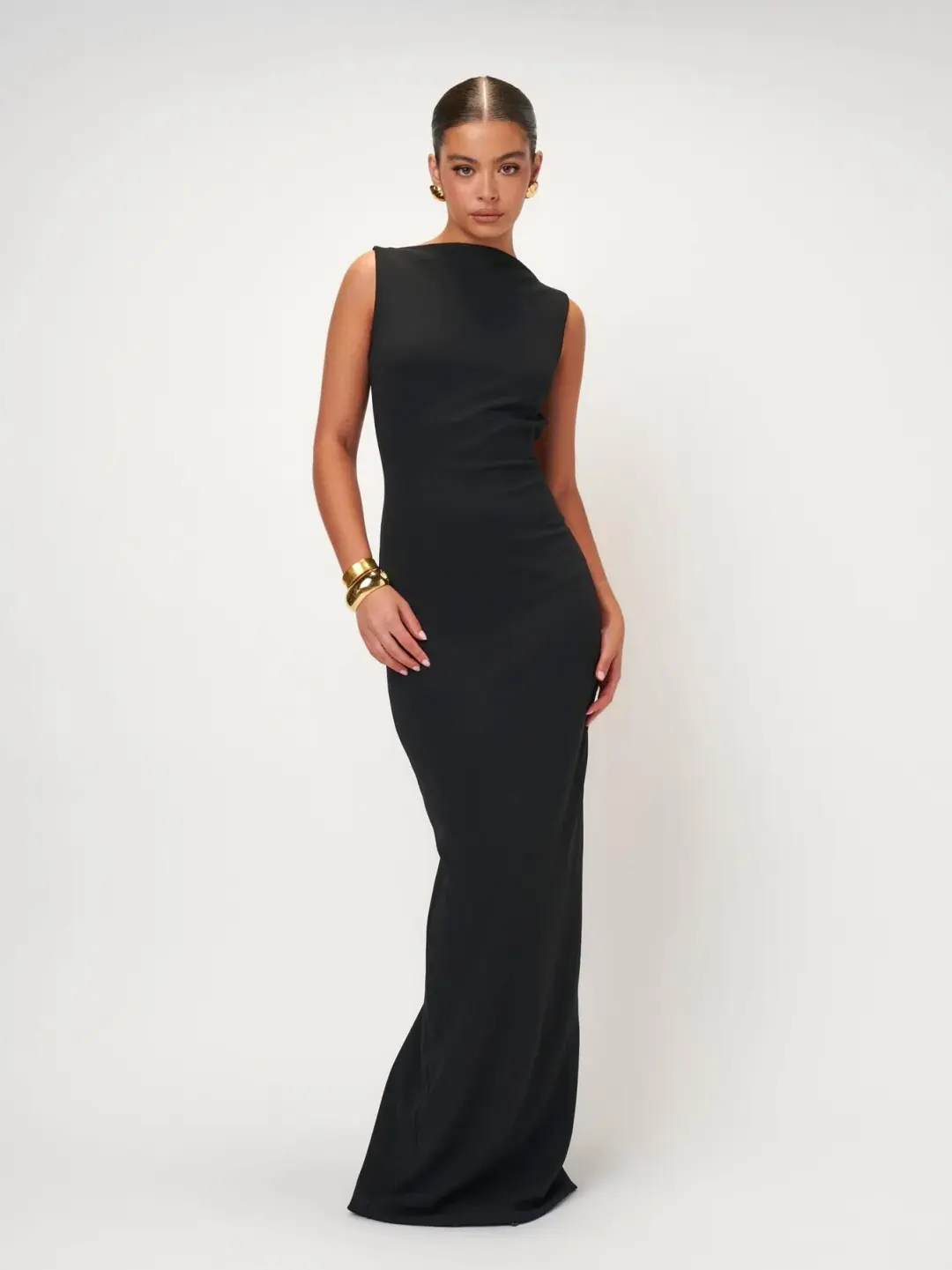 Effie Kats Verona Gown Black Size AU 8 for rent on The Volte - main image