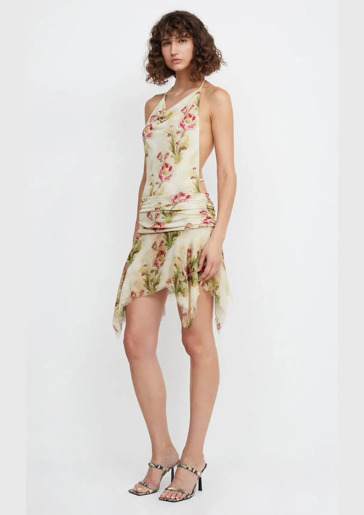 Bec & Bridge Monette Halter Mini Backless Dress In Genevieve Floral Size AU 8 - Image 2