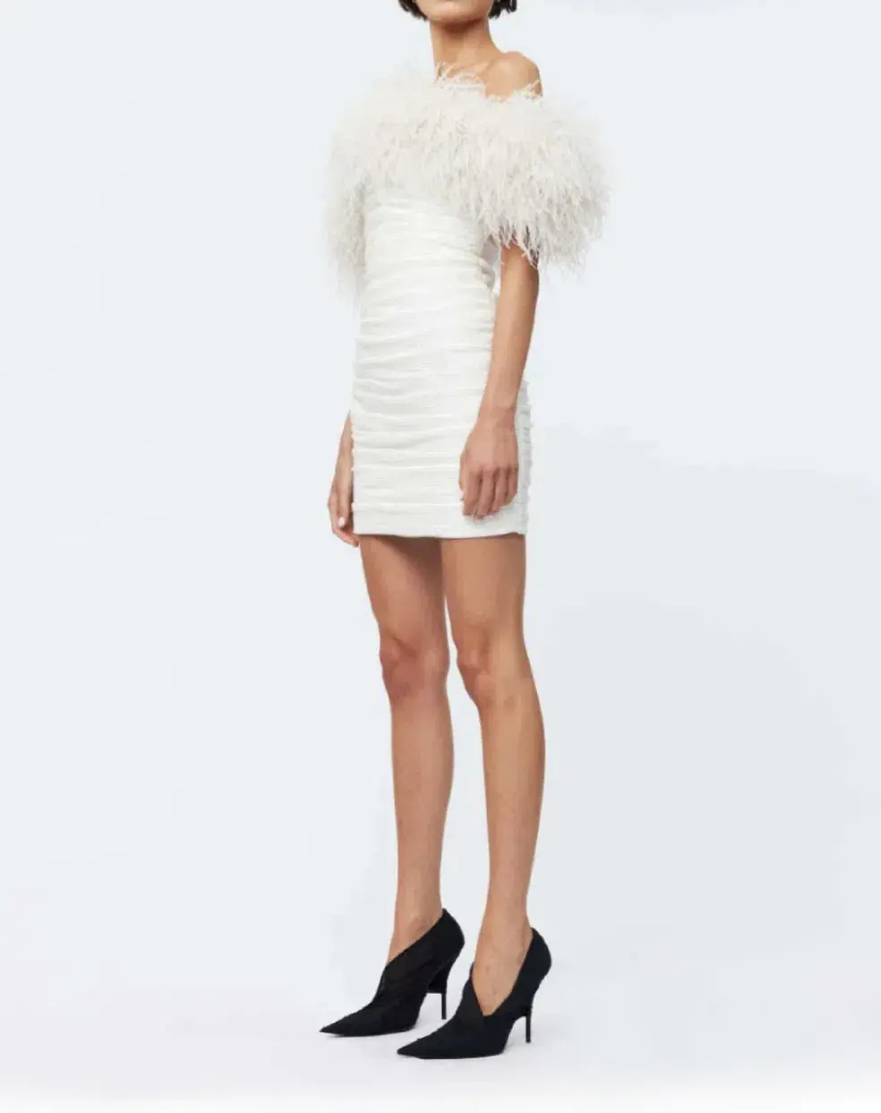 Rachel Gilbert Zion Mini Dress Ivory Size 0 / AU 6 - Image 3