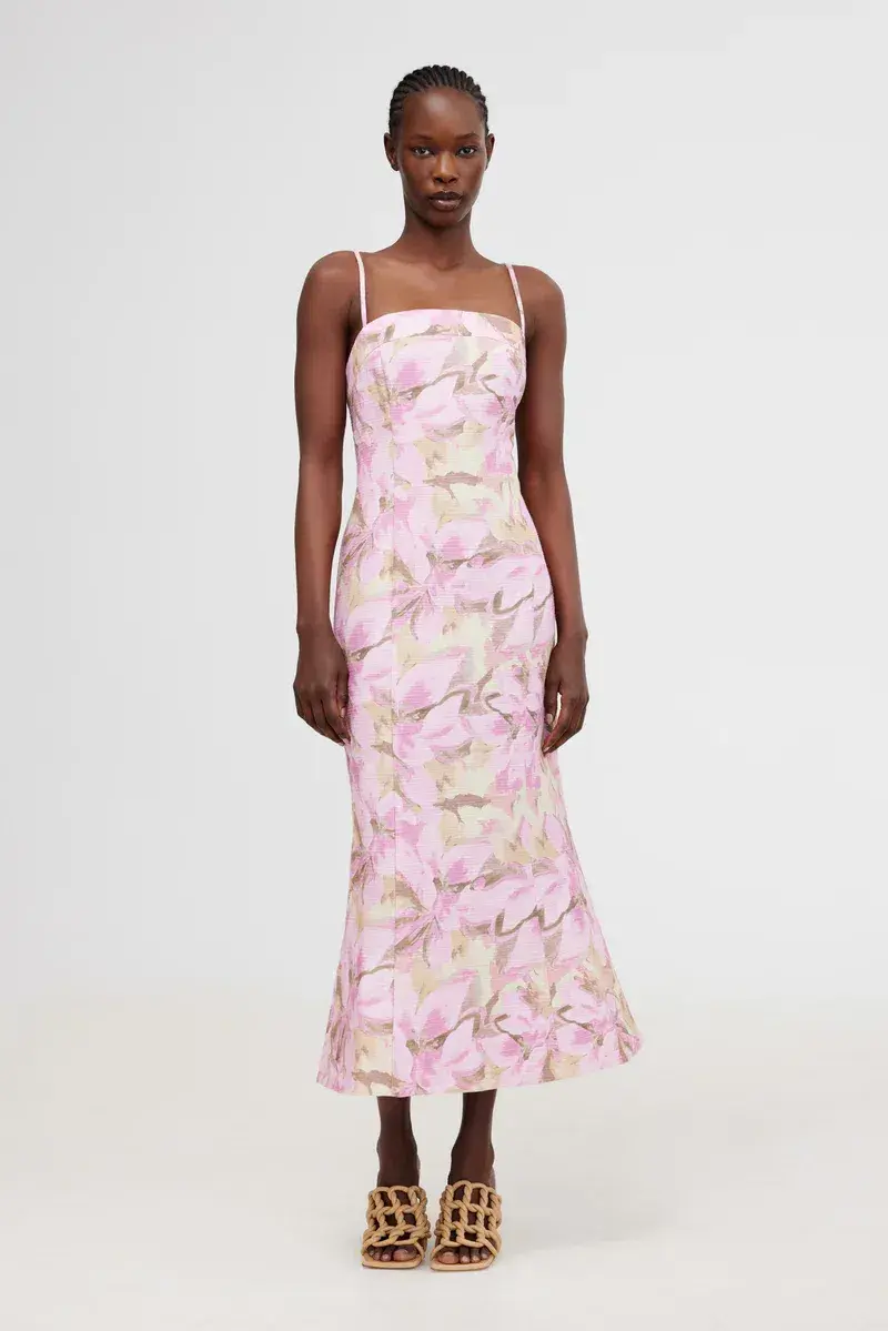 Significant Other Beatrice Midi Dress in Pink Lily Size 10 - Image 1