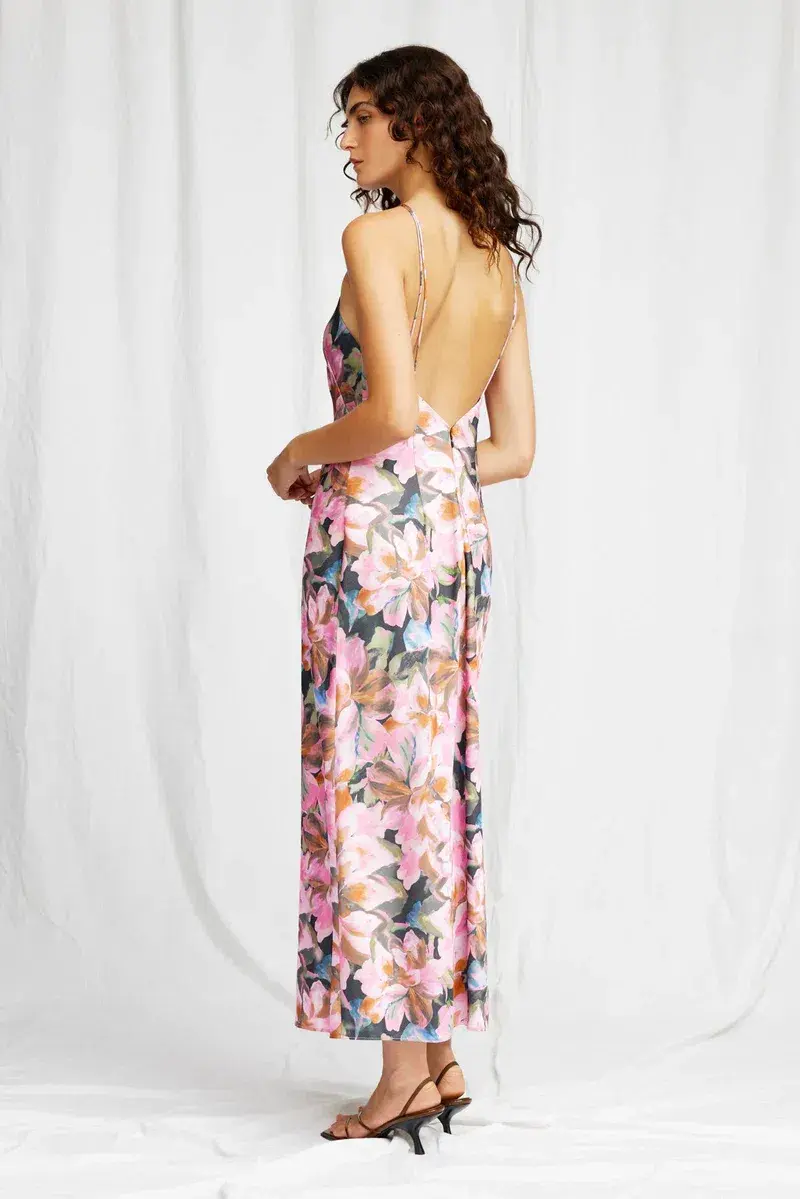 Significant Other Louisa Midi Dress in Midnight Lily Size 8 - Image 3