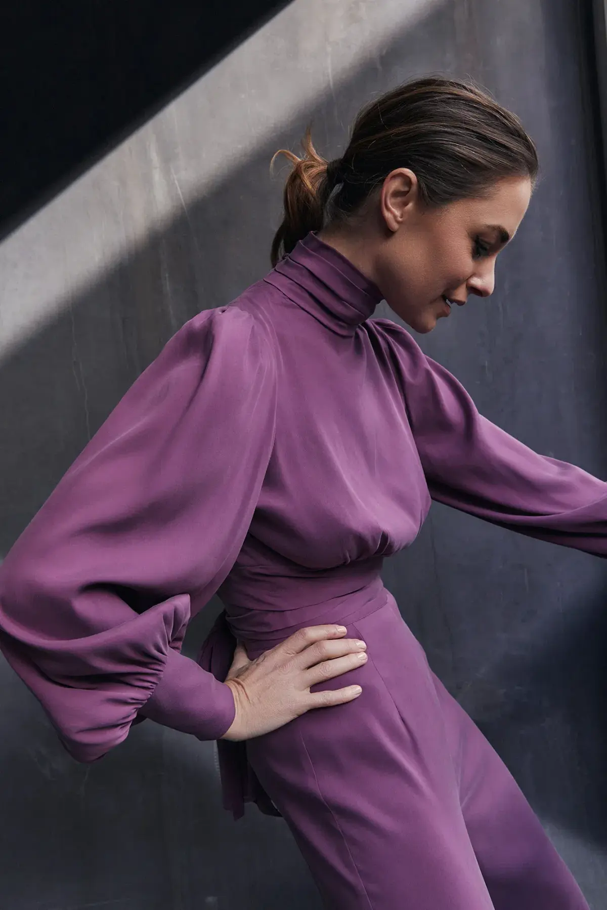 DIIDA Dynasty Open Back Blouse & Pants Set Mauve Size 10 - Image 3