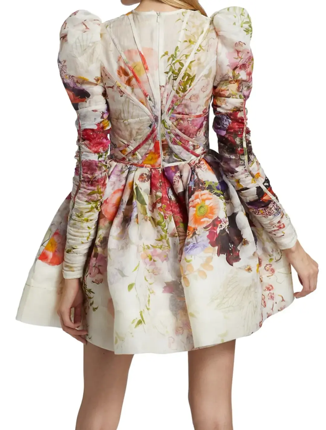 Zimmermann Prima Panelled Mini Dress Floral Size 0 / AU 6 or 8 for rent on The Volte - main image