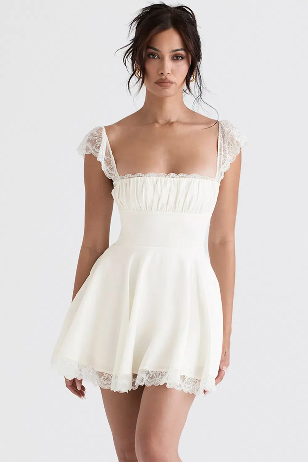 House of CB Kaia Mini Dress Ivory White Size XL / AU 14 - Image 2