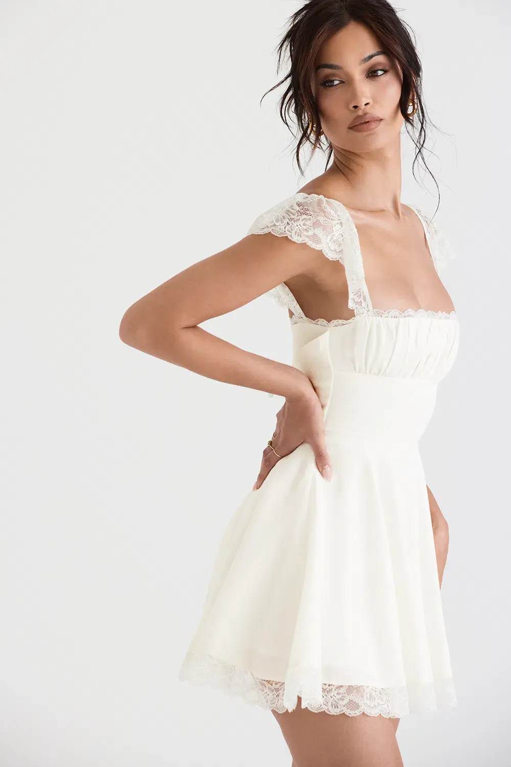 House of CB Kaia Mini Dress Ivory White Size XL / AU 14 - Image 5