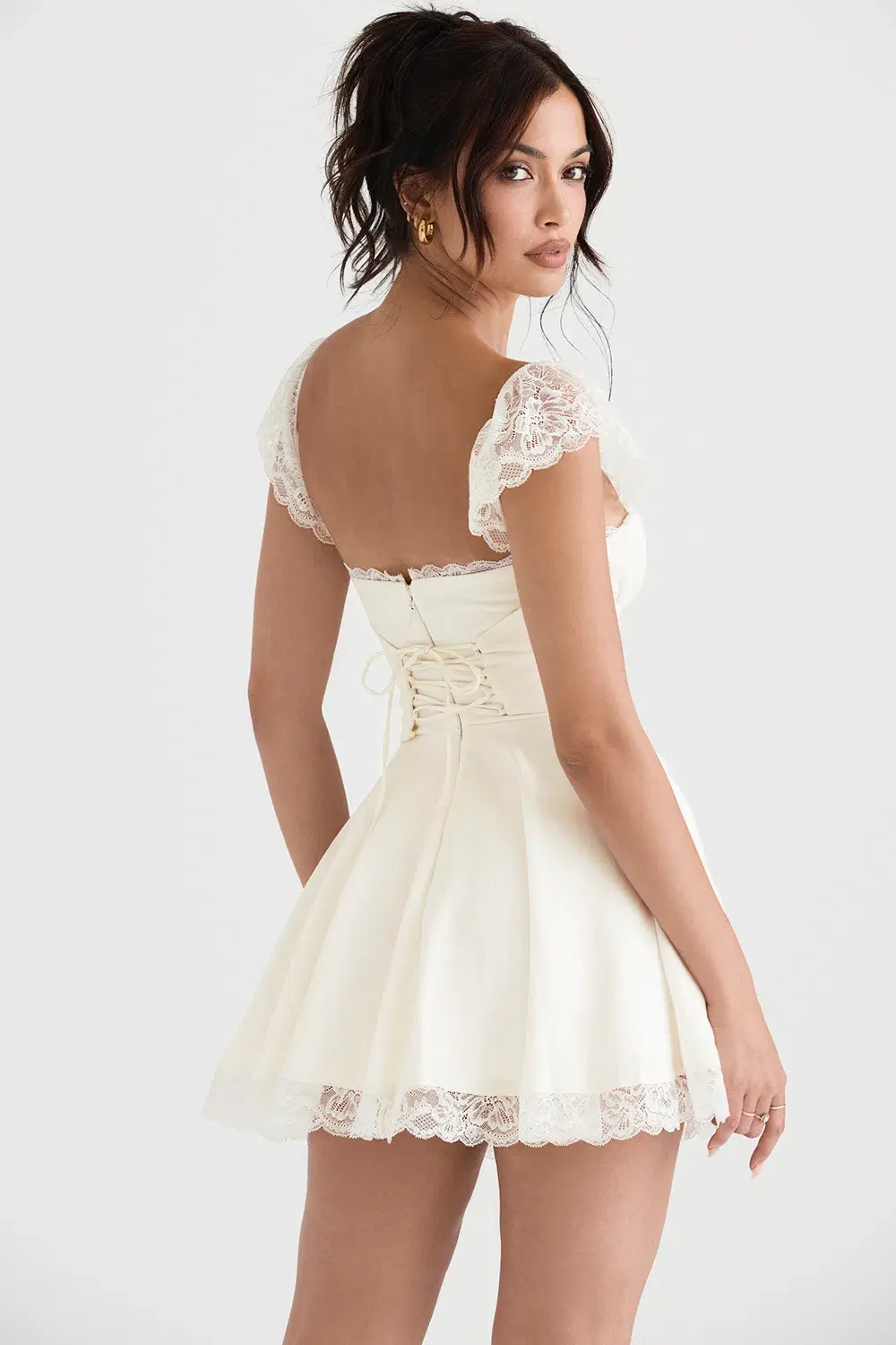 House of CB Kaia Mini Dress Ivory White Size XL / AU 14 - Image 3