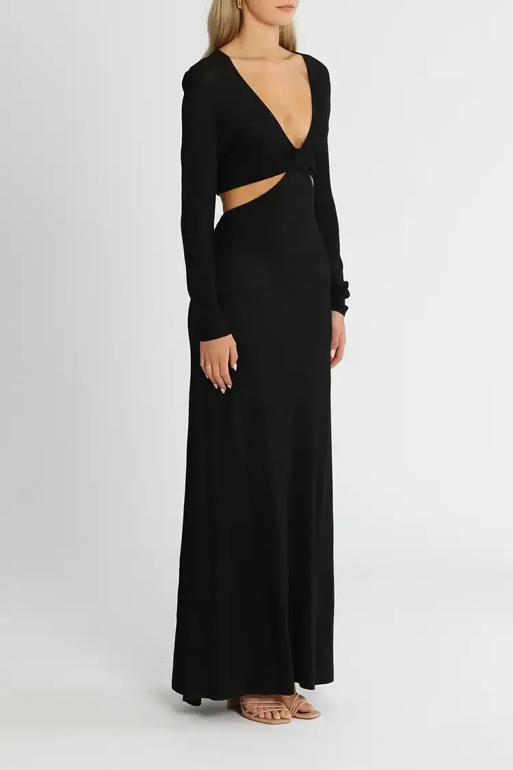 Camilla and Marc Alvar Knit Dress in Black Size 6 - Image 2