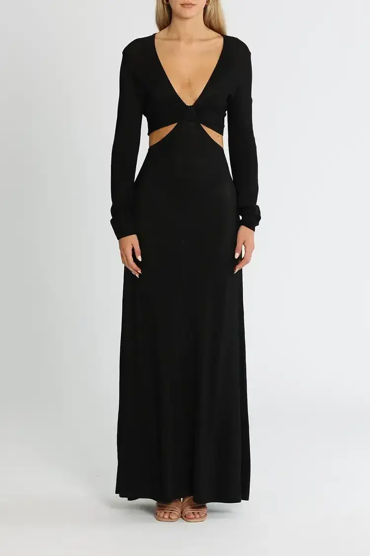 Camilla and Marc Alvar Knit Dress in Black Size 6 for rent on The Volte - main image