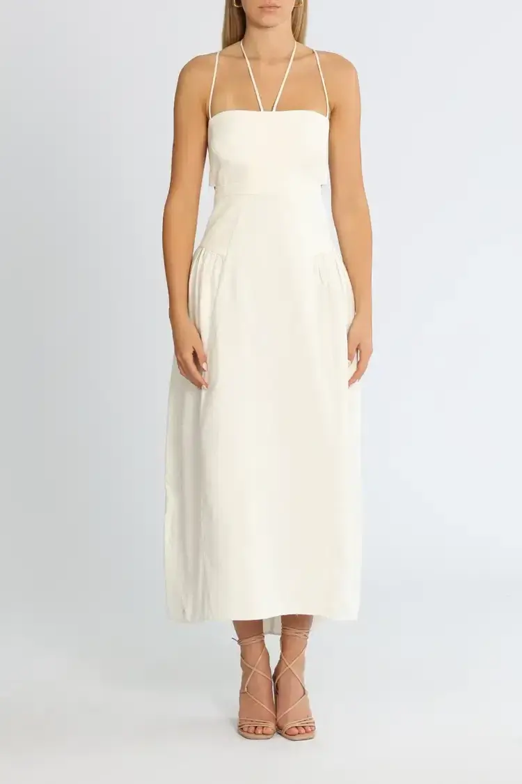 Camilla and Marc Alina Midi Dress in Cream Size 12 - Image 1
