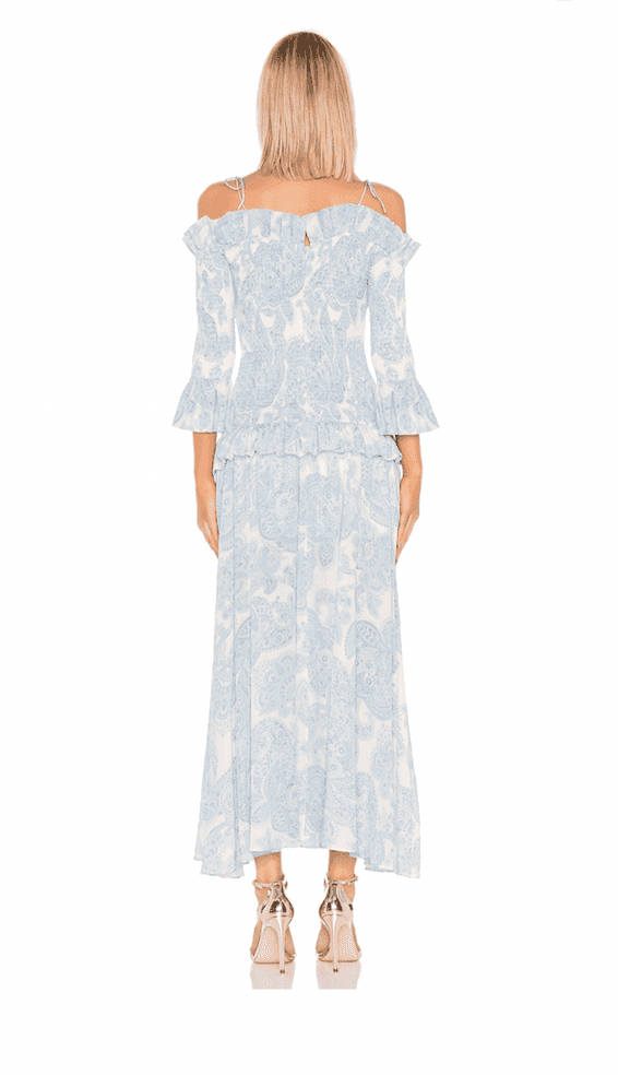 Thurley Golden Hour Dress in Blue bell Multi Size 8 - Image 7