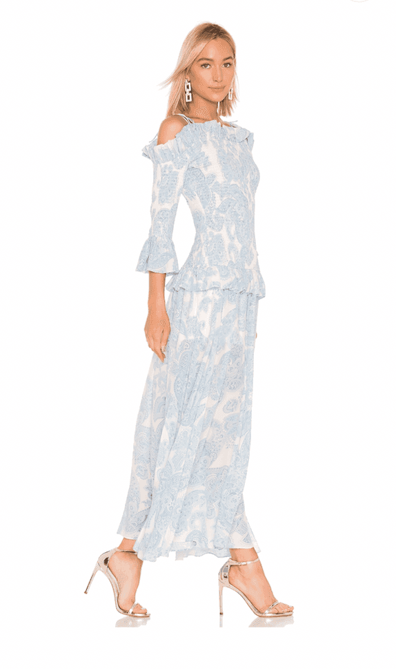 Thurley Golden Hour Dress in Blue bell Multi Size 8 - Image 5