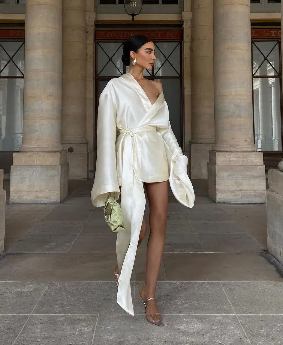 Khirzad Femme Rio Nina Robe Short Ivory Size S / AU 8  - Image 2