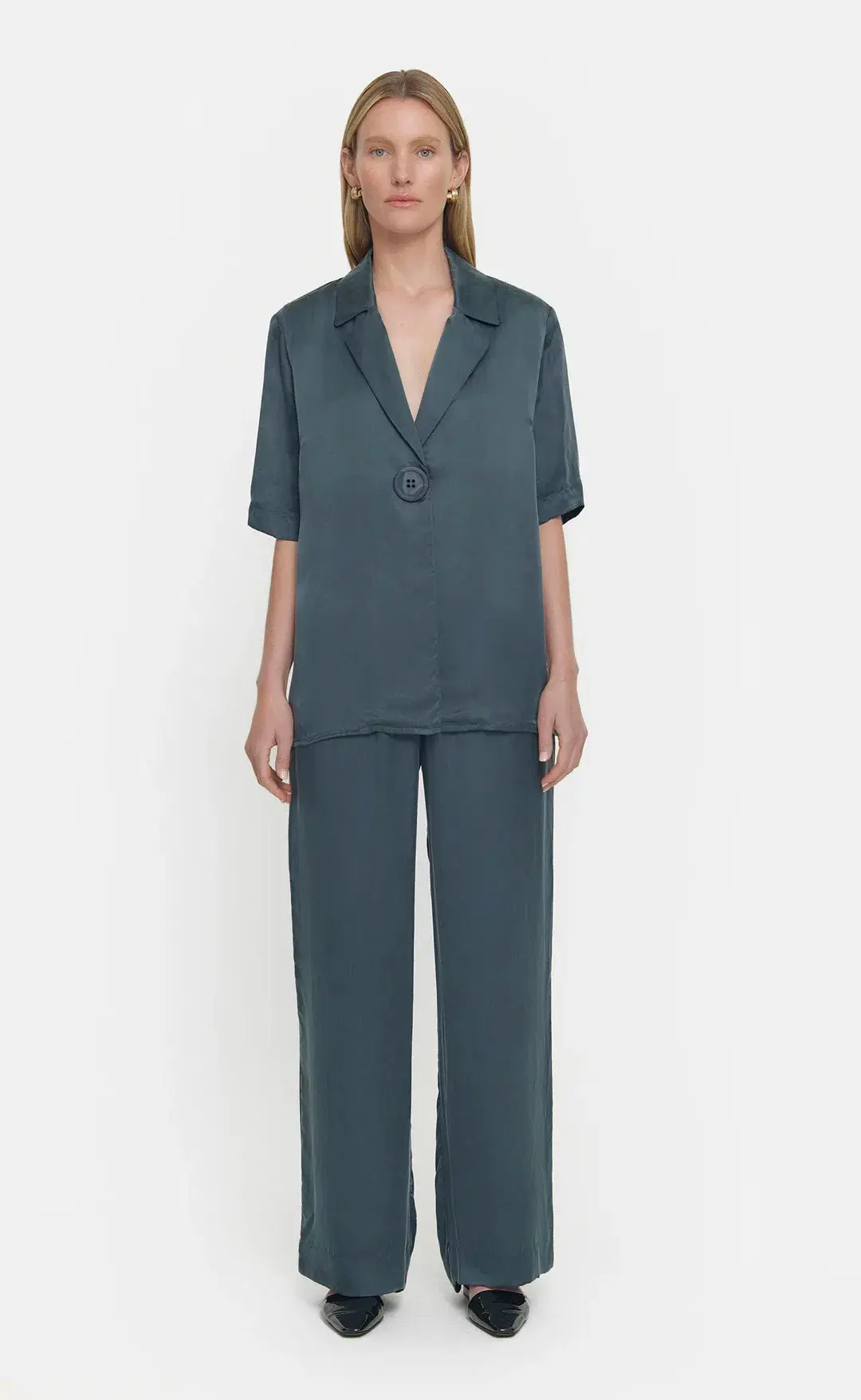 Chorus Top and Pilot Pant Set Deep Petrol Size 10  for rent on The Volte - main image