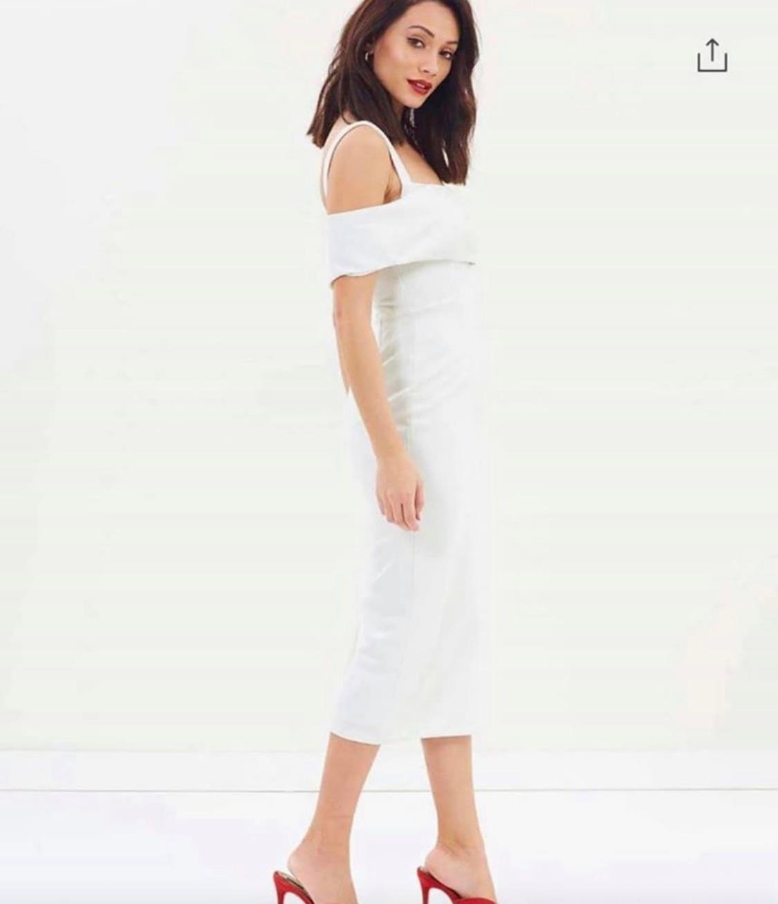 Pasduchas Riviera White Midi Dress Size 10 - Image 3
