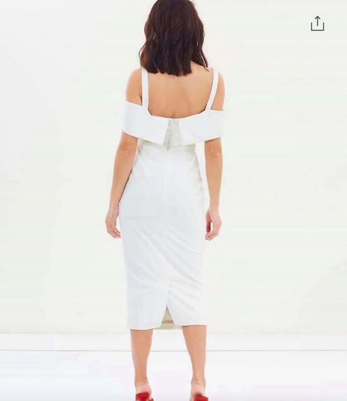 Pasduchas Riviera White Midi Dress Size 10 - Image 4