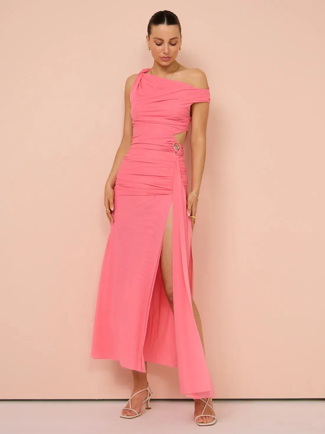 Bec & Bridge Kailani Aysm Dress Grapefruit Pink Size 8  - Image 5