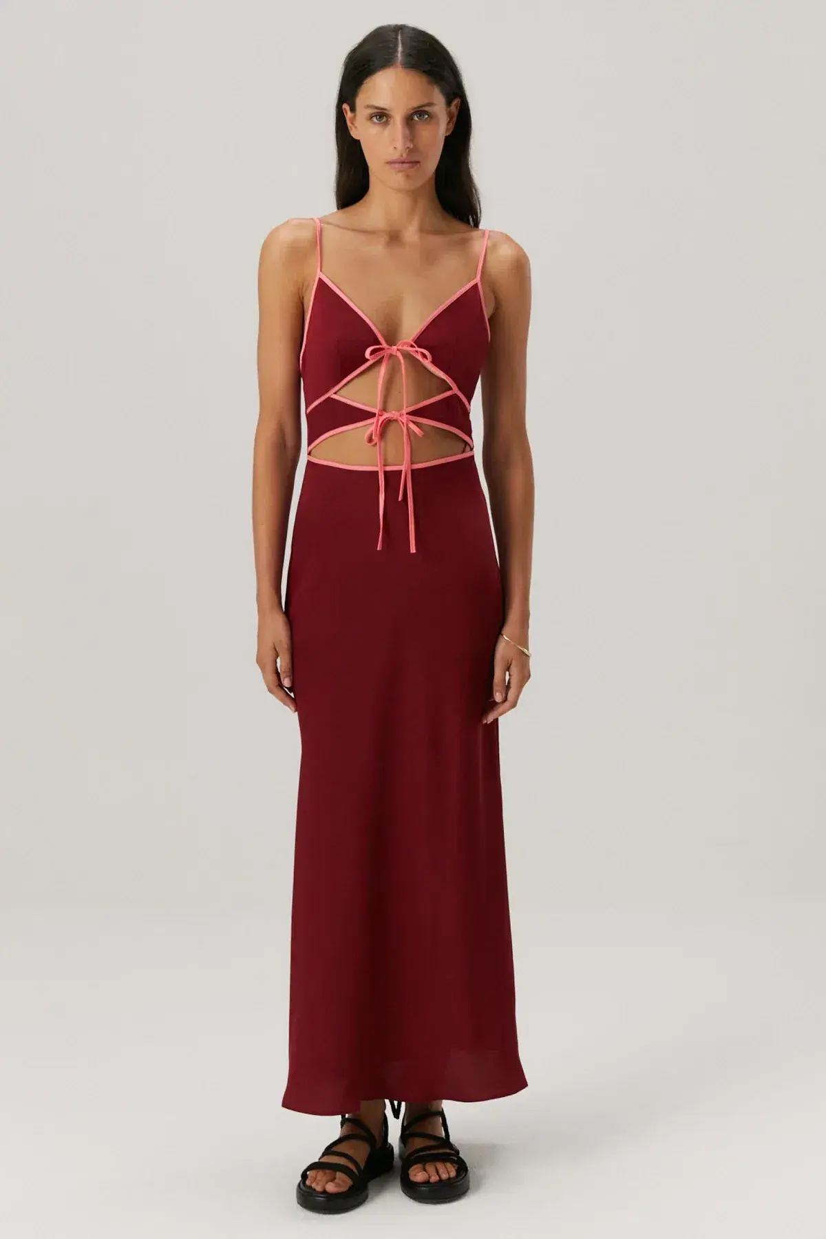 MISHA Ramira Maxi Dress Wine Size 8/S - Image 1