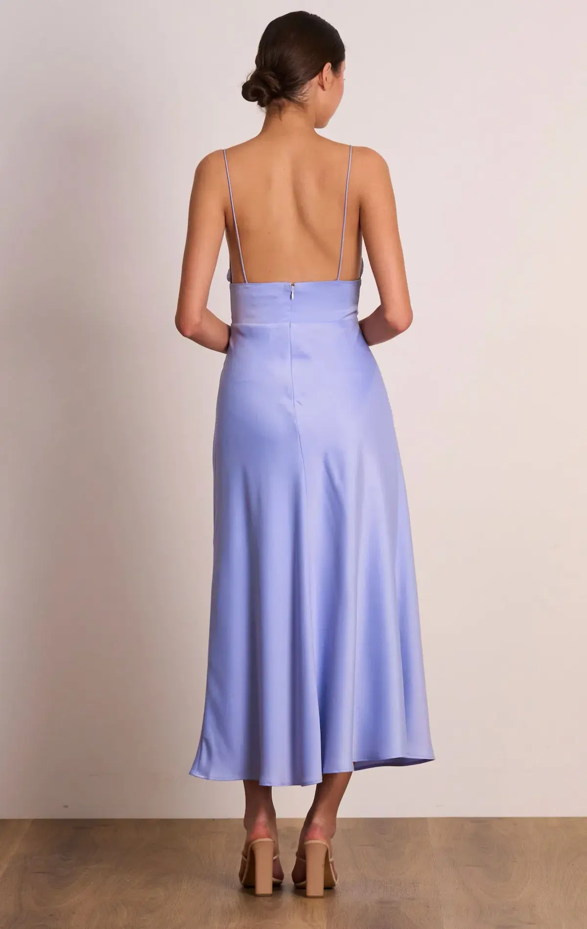 Pasduchas Luminous Slip Midi Dress in Periwinkle Size 8 - Image 2