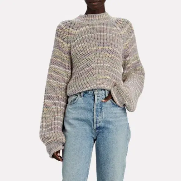 Nicholas Maliya Knit Sweater Grey Multi Size 10 - Image 4