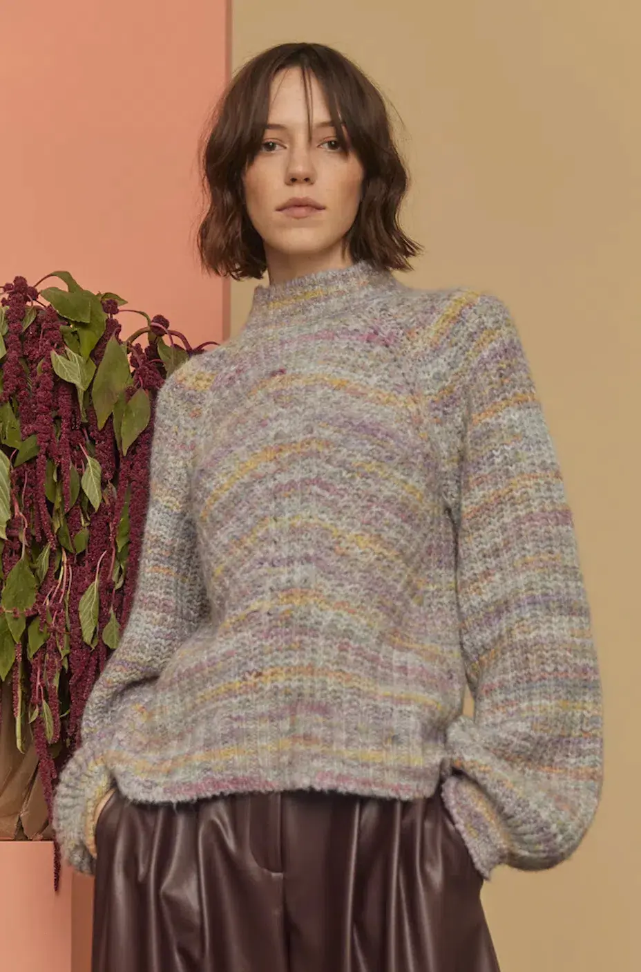 Nicholas Maliya Knit Sweater Grey Multi Size 10 - Image 2