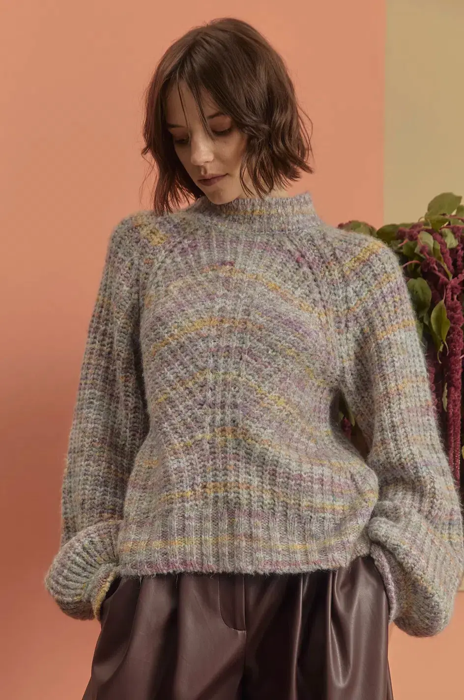 Nicholas Maliya Knit Sweater Grey Multi Size 10 - Image 3