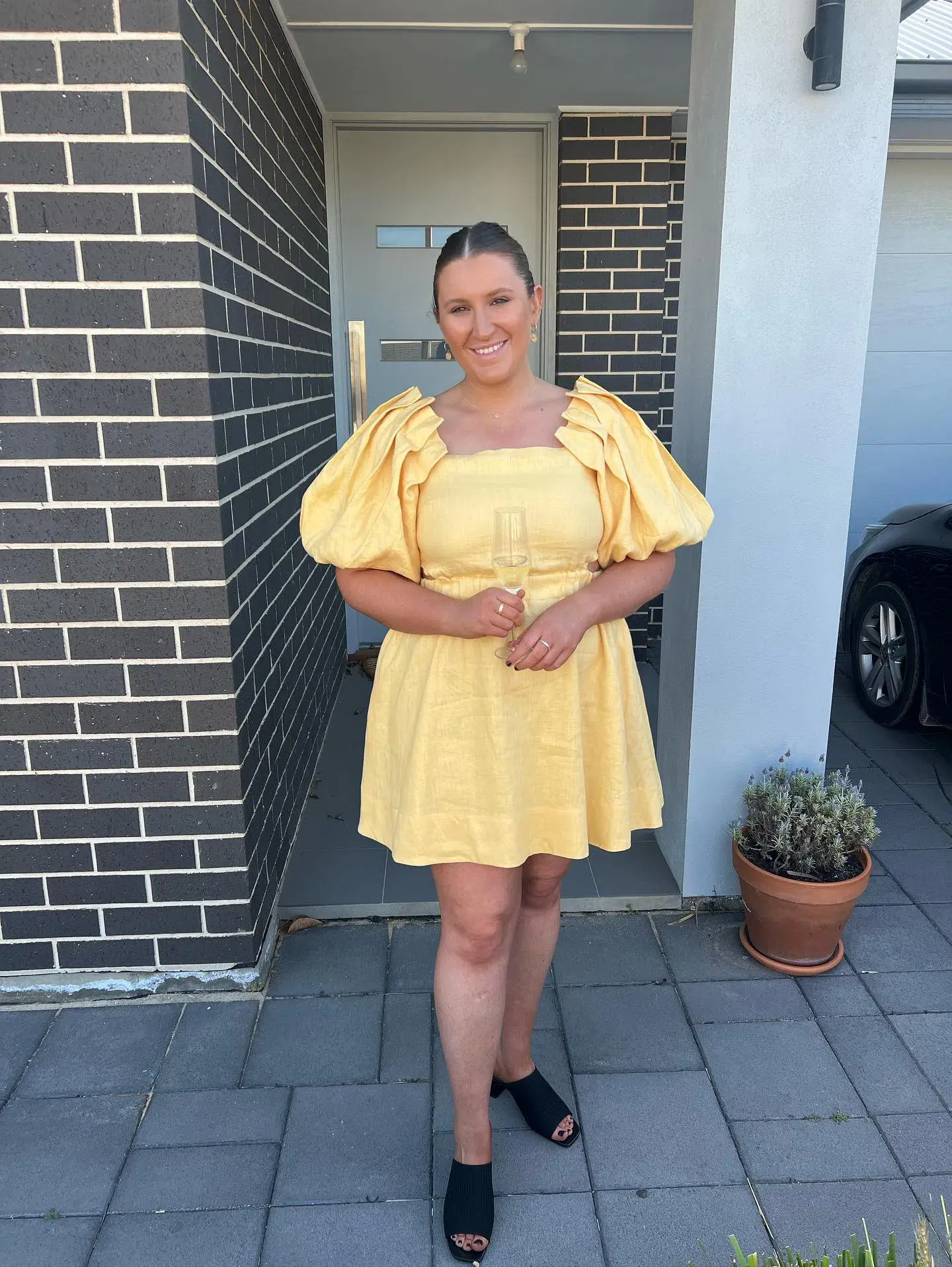 Sovere Noble Mini Dress Yellow Size XL  - Image 2
